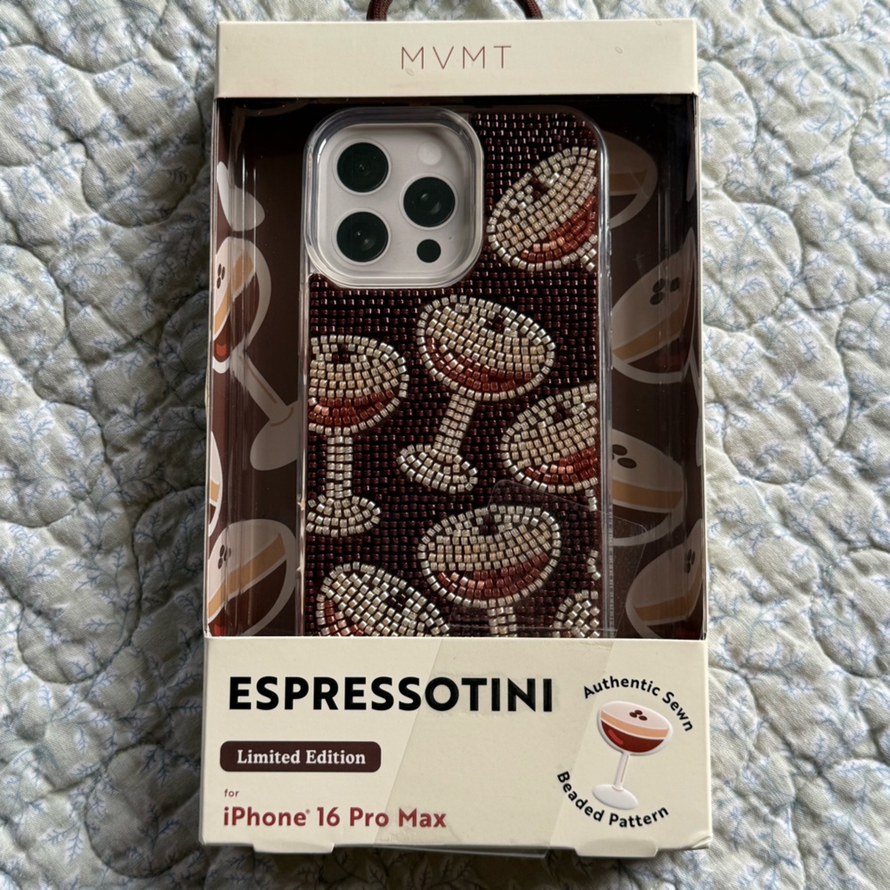 MVMT Espressotini Espresso Martini
Brown Beaded iPhone 16 Pro Max Phone Case